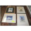 Image 1 : ESTATE COLLECTION OF 4 NATIVE ART PRINTS TWO ARE