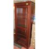 Image 1 : PINE CABINET WITH GLASS DOOR