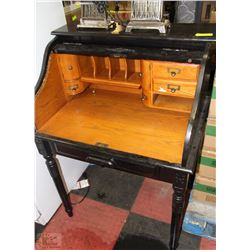 VINTAGE OAK 2 TONE ROLL TOP DESK