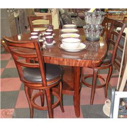 GUITAR PICK SHAPE KITCHEN TABLE WITH 3 SWIVEL BAR