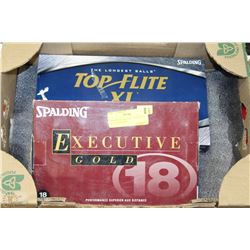 2 BOXES OF NEW GOLF BALLS, TOP FLITE ,SPALDING