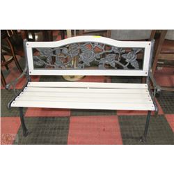 CAST IRON AND WOOD GARDEN SEATING BENCH