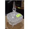 Image 1 : LIDDED CUT GLASS CANDY DISH
