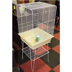 LARGE BIRD CAGE AND STAND
