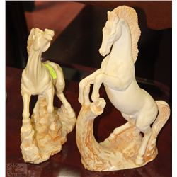 PAIR OF STALLION SCULPTURES