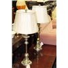 Image 1 : SET OF 2 CHROME/SILVER LOOKING TABLE LAMPS