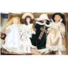 Image 1 : LOT OF 4 COLLECTIBLE PORCELAIN DOLLS