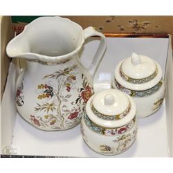 ADAMS ENGLAND PITCHER AND 2 MATCHING CONTAINERS