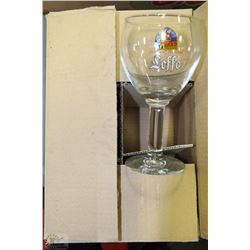 6 WINE GOBLETS GERMAN LOGOS NEW