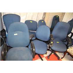 8 ASSORTED HYDRAULIC LIFT OFFICE CHAIRS
