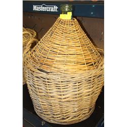 VINTAGE WINE JUG 53L WICKER BASKET WITH COVER
