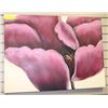 Image 1 : LARGE CANVAS FLOWER PAINTING 31.5"L X 23"H