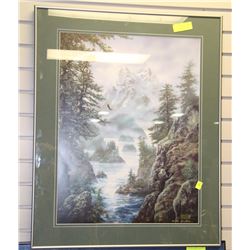 FRAMED 25 X 31 KEN SKODA LTD EDITION SIGNED PRINT