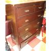 Image 1 : ESTATE BROWN WOOD 6-DRAWER DRESSER