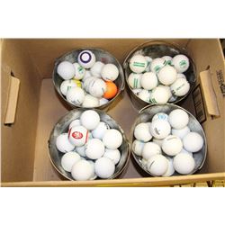 4 BUCKETS OF GOLF BALLS