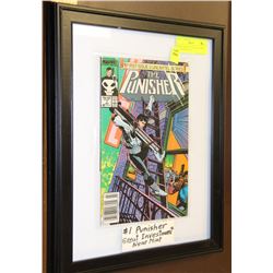 THE PUNISHER #1 VINTAGE COMIC BOOK DISPLAY IN
