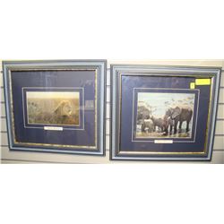 PAIR OF ROBERT BATEMAN FRAMED AND SINGLE MATTED