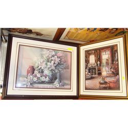 TWO VINTAGE SHADOWBOX FRAMED 3D PICTURES