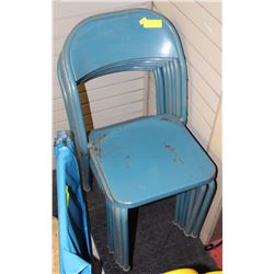 SET OF SEVEN METAL CHAIRS ROYAL GALT 1961