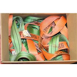 SEVEN ASSORTED LIFTING SLINGS -RATED 1500 & 2000KG