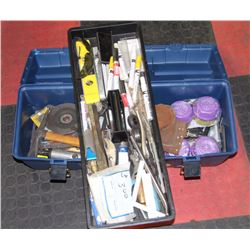 PLANO TOOL BOX WITH NEW & USED WELDING SUPPLIES