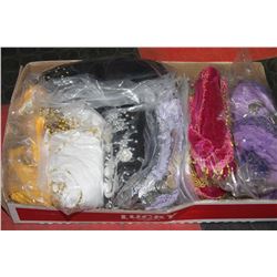 FLAT OF 7 BELLY DANCING HIP SCARFS