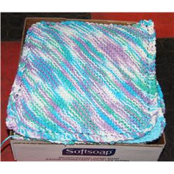 FLAT OF 15 HANDMADE DISH CLOTHS ,ASSORTED COLORS