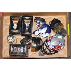 FLAT WITH HOCKEY COLLECTIBLES INCLUDING UPPERDECK