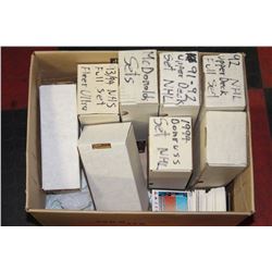 BOX WITH MANY COMPLETE SETS OF HOCKEY CARDS!