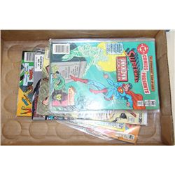 FLAT WITH 10 SUPERMAN COLLECTIBLE COMICS INCL.