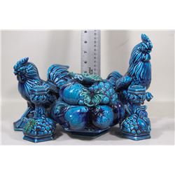 VINTAGE BLUE INARCO SET BY GIFTCRAFT