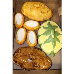 FLAT W/ 2 POTATO SETS AND CORN WARMER