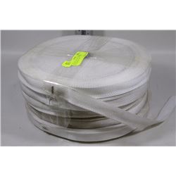 2500 FEET OF NEW 1" WEBBING - WHITE IN COLOUR