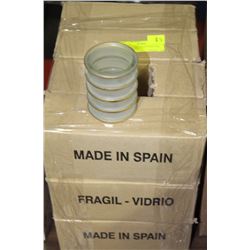 36 NEW GLASS CANDLE HOLDERS MADE IN SPAIN