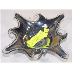 ROYAL BLUE ART GLASS CANDY DISH