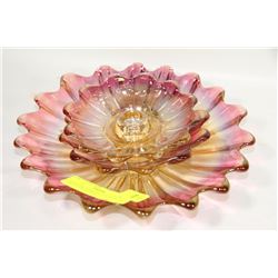 CELESTIAL MARIGOLD PLATES AND CANDLE HOLDER SET