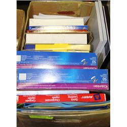 HUGE BOX WITH NEW OFFICE STATIONARY & ASSORTED