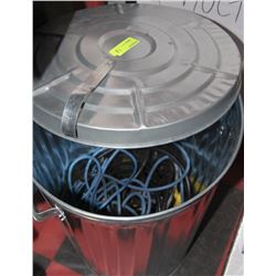 NEW METAL GARBAGE CAN WITH EXTENSION CORDS