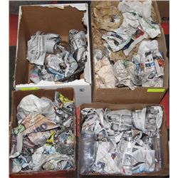 4 BOXES OF CRYSTAL COLLECTIBLES AND GLASS INCL.