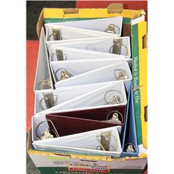 13 ASSORTED NEW & USED D-RING & ROUND BINDERS