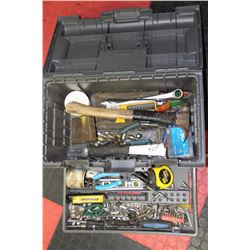 PLANO GREY TOOL BOX FULL OF TOOLS -