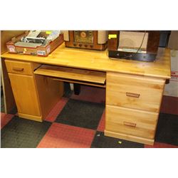 PINE DESK WITH DRAWERS 26"X60"X29"H