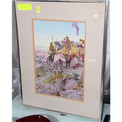 1913 CHARLES M RUSSELL INDIAN PRINT