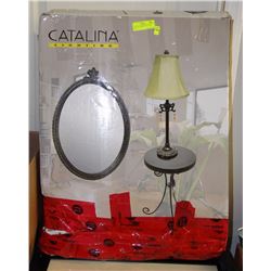 NEW CATALINA 3 PC TABLE, MIRROR AND LAMP