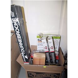 LARGE BOX OF ASSORTED BARBECUE ACCESSORIES