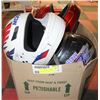 Image 1 : BOX OF MOTORCYCLE HELMETS MOSTLY SHOEI
