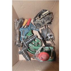 ESTATE BOX WITH VINTAGE TOOLS