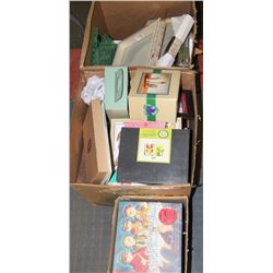 3 BOXES OF HALLMARK BOOKS, PICTURE FRAMES ETC