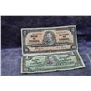 Image 1 : 1937 One Dollar Bill; 1937 Two Dollar Bill