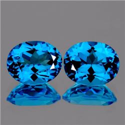 Natural Swiss Blue Topaz Pair 15.95 cts - Flawless